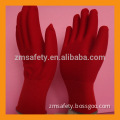 Seamless Red Nylon Polyester Knitted Gloves